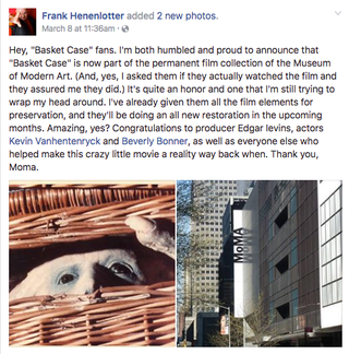 Illustration for article titled Basket Case is now part of the permanent collection at the Museum of Modern Art